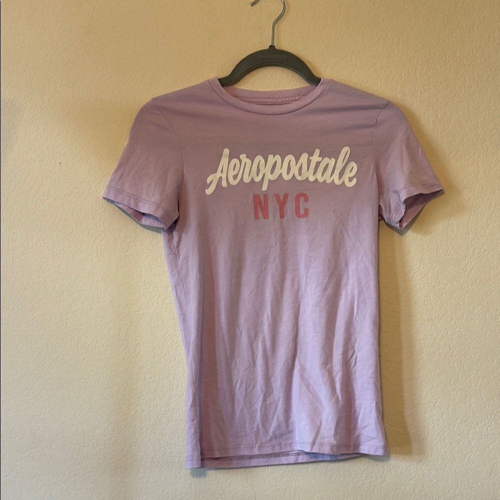 Aeropostale Lavender Tee with NYC Print